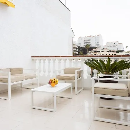Sunny Terrace In The Center Of Los Gigantes